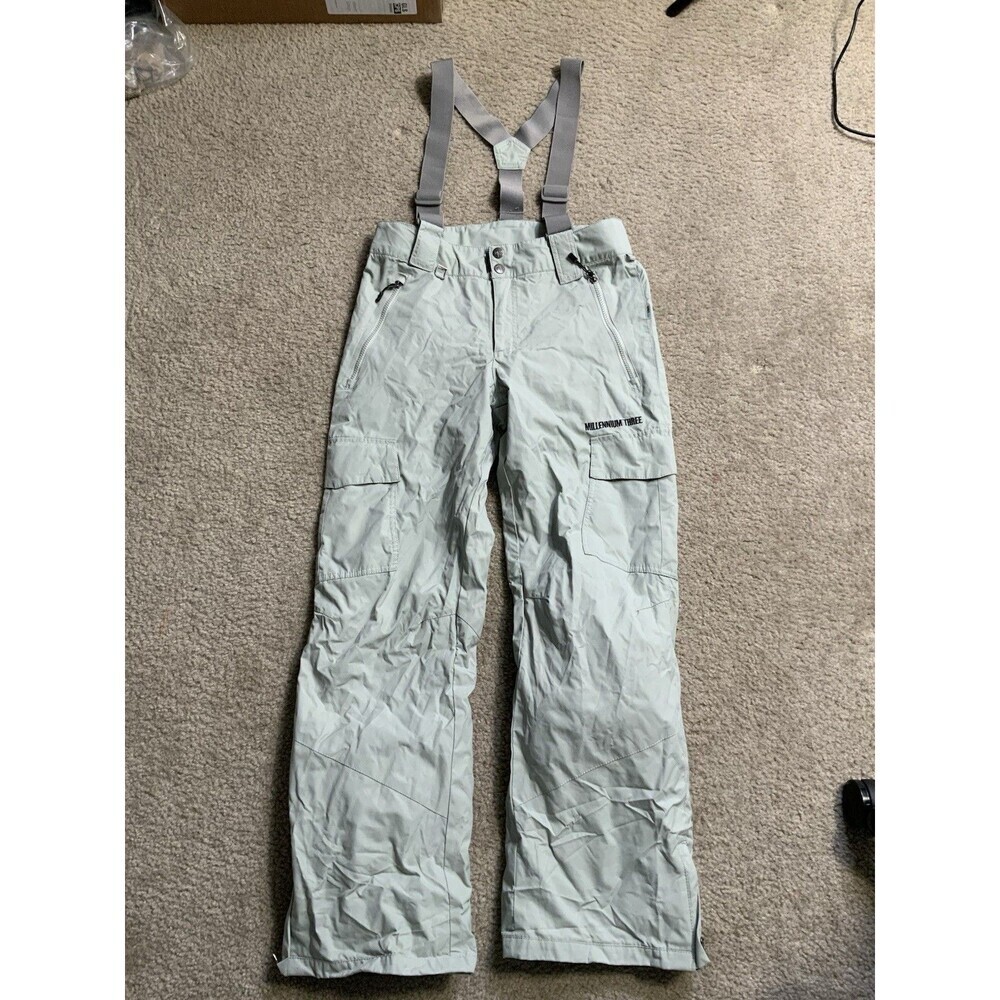 Millennium Three Beige Snowboarding Cargo Pants w/Suspenders Size Small